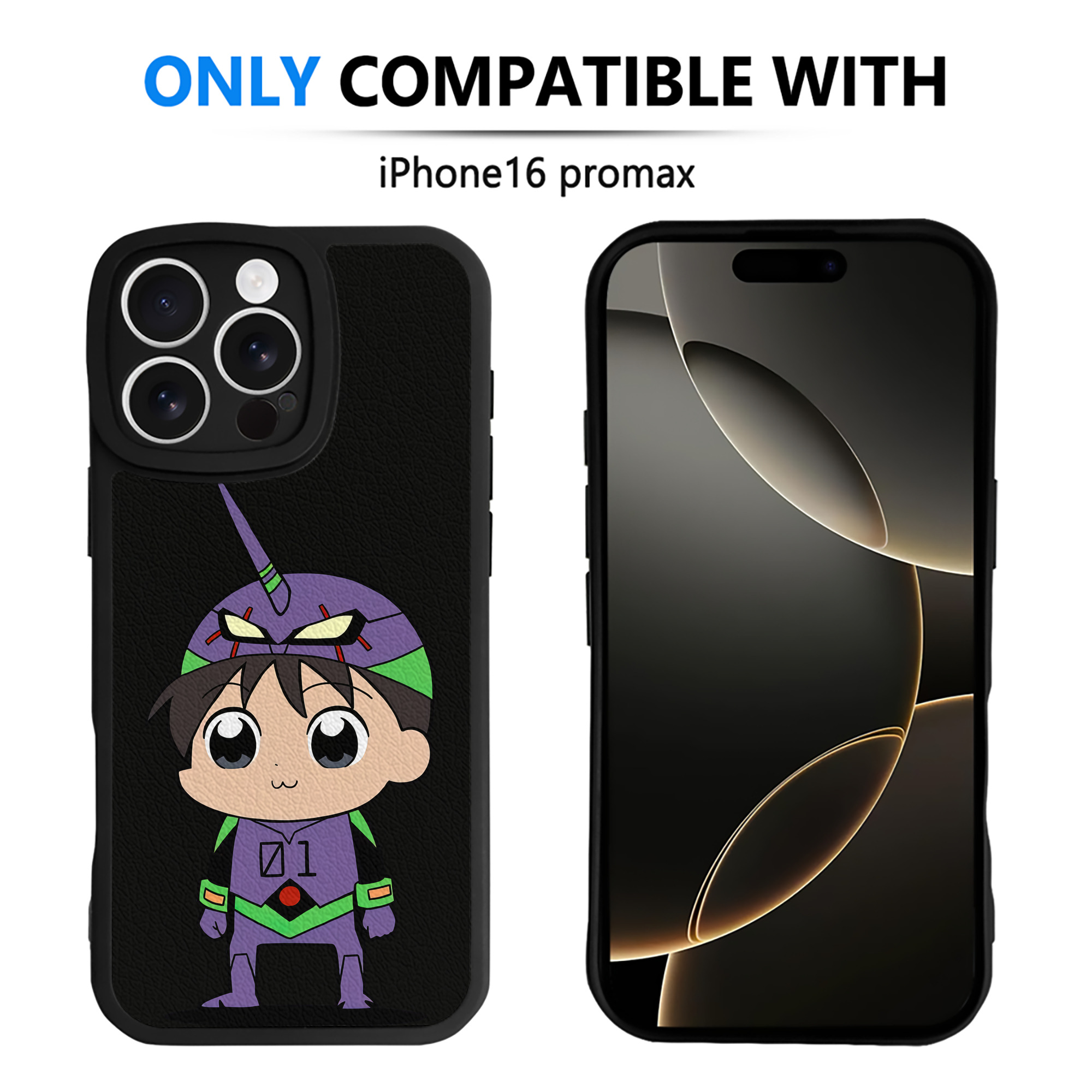 （画像用） EVA 新世紀エヴァンゲリオン 【iPhone 16シリーズ対応】シリコンスマホケース（レザー調） 材質：シリコン